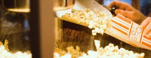 Popcornmaskin på restaurang Orangeriet i Skövde under höstlovet
